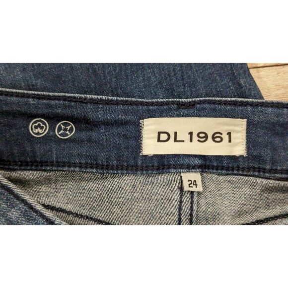 DL1961 Womens Size 24 Blue Florence Instasculp Mid Rise Denim Cropped Jeans - Picture 6 of 9